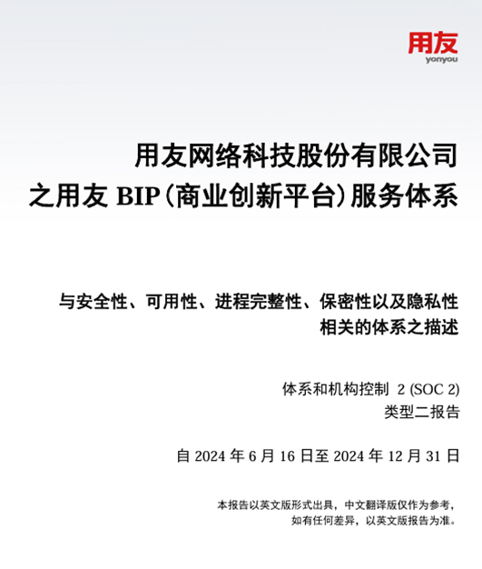 用友网络新注册《用友BIP国产化人力资源管理系统V3.6》项目的软件著作权