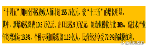 “十四五”时期我国新增减税降费退税超10万亿元