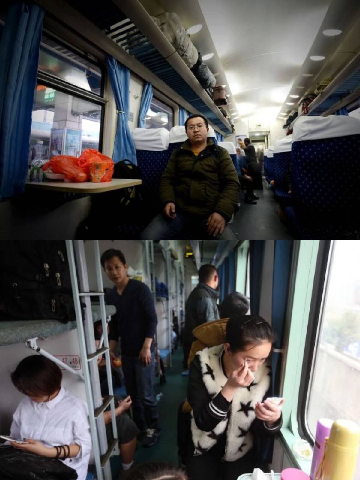 人乘高铁 车“坐”火车 铁路春运出行新风尚